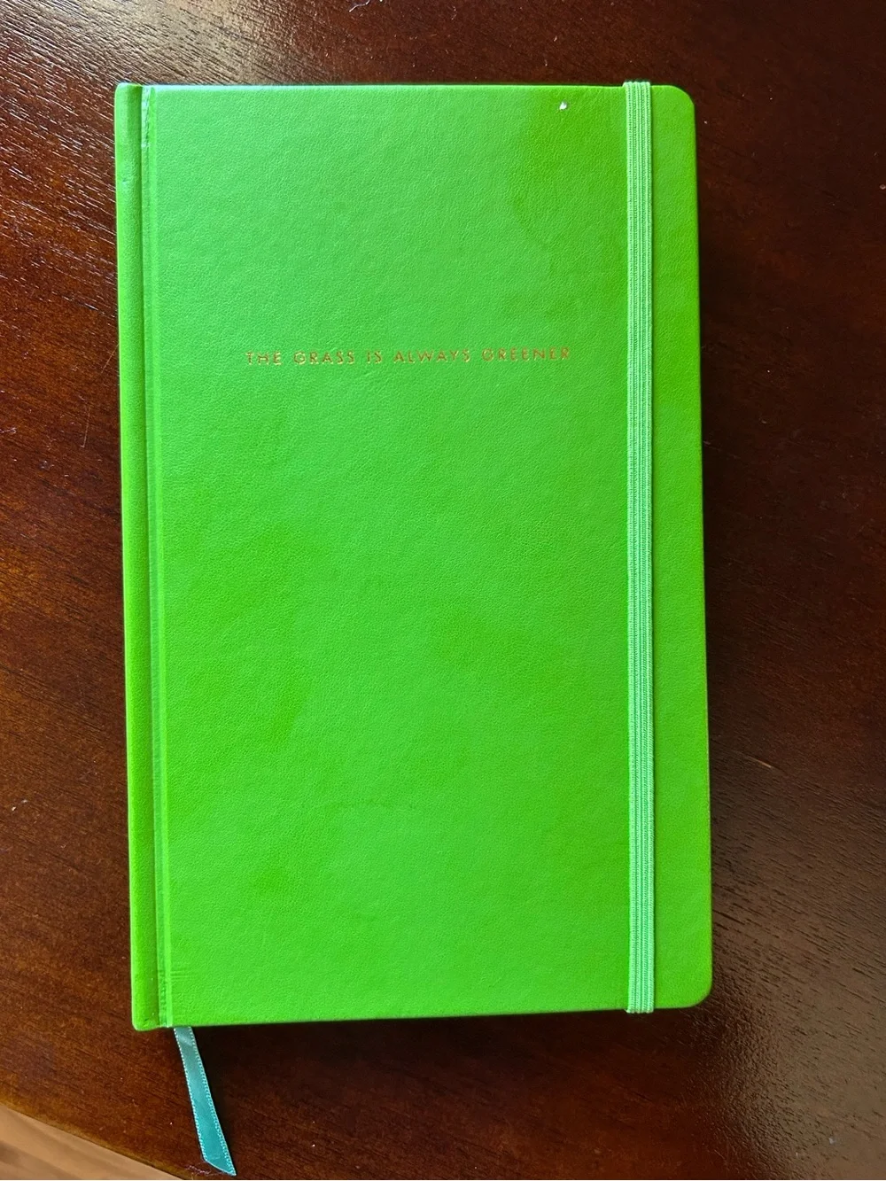 Kate Spade Green Hardcover “The Grass is Always Greener” Notebook